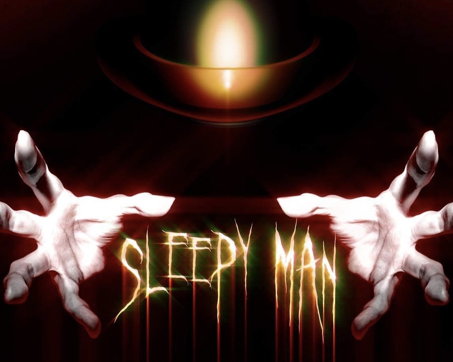 Sleepy Man by Mystery Mansion in Regina, Canada, SK